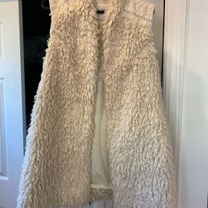HEI HEI Shaggy Sherpa Vest with Metallic Thread from Anthropologie. Like new!